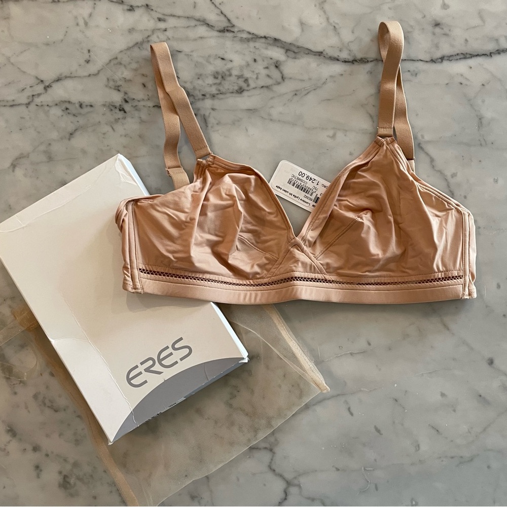 New ERES nude Lydia Soyeuse Triangle Bra 34C NWT